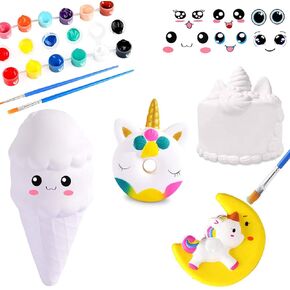 Squishies ، 6 عبوة بطيئة الصعود من ألعاب quishy للأطفال ، وحيد القرن حصان ، قطة ، ديناصور ، سمك القرش ، سفن حيوانات الدونات ، ألعاب تململ الحسية للأطفال تفضلات التخلص من الإجهاد.