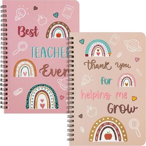 2 Pack A5 دفاتر دوامة المعلم ، التدريس هو عمل القلب يحكمه مجلة المكتب المكتبية الدفات الدفاتر المدارس. in Kuwait