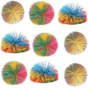 16 pcs كرات حسية ملهمة ، كرات الإجهاد الناعمة المطاطية الناعمة متعددة الألوان ، تسحب لعبة Rainbow Toy Toy Rainbow Party Form