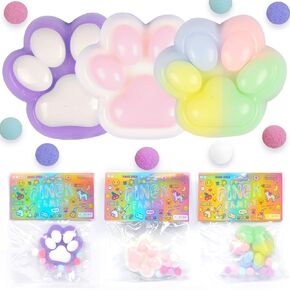 3 PCS Cat Paw Squeeze Toys ، ألعاب PVC PVC اللطيفة ل Taba ، إجهاد التغلب على هدايا التعبئة والتغليف ، أشياء تململ ، مناسبة للأطفال في سن المراهقة