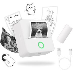 آلة صانع الملصقات مع شريط ، طابعة تسمية Bluetooth المحمولة ، هاتف ذكي صغير ملصق ملصق ميني مينييرز قوالب متعددة الرمز من السهل استخدام inkless قابلة لإعادة الشحن f Office Home