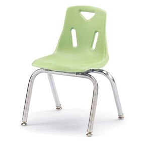 Jonti-Craft Berries 8144JC1130 Stacking Chair with Chrome-Plated Legs, 14" Height, Key Lime