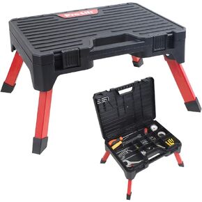 Pro-Lift Portable Storage Step Stool– Non-Slip One Step Stool, Folding Step Ladder with Storage Box for Kitchen, Home, Truck, RV, SUV, and Camping.