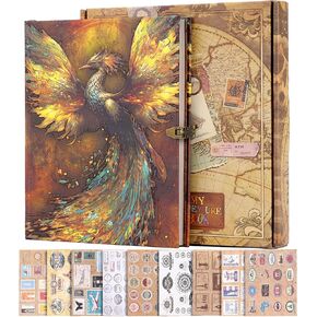 كتاب قصاصات دفتر المغامرة الخاص بي 124 صفحات على غرار الألبوم المصور ، DIY ، DIY Memory Travel Diary Photo Scrapbook للأزواج ، الذكرى السنوية ، الزفاف ، هدايا عيد الحب (Phoenix)