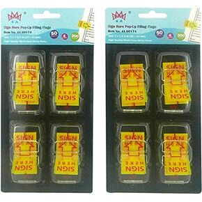 4A 400 PCS POP up علامات تبويب لزجة علامات الصفحات 1 × 1 3/4 في ، ألوان زاهية ، أعلام لزجة قابلة للكتابة كتب التعليقات التوضيحية الشفافة لعلامة الكتب ، علامات الصفحة للكتب ، دفاتر 4A 60122-4X2