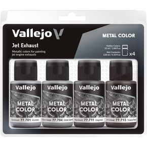 Vallejo Acrylicos Metal Color Jet Exhaust Paint Set, black, 1 Fl Oz (Pack of 1)