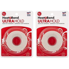 HeatnBond UltraHold Iron-On Adhesive, 5/8 Inch x 10 Yards (Pack of 2)
