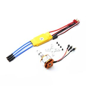 وحدة تحكم السرعة الإلكترونية ، 2212 1400kV محرك بدون فرش 30A ESC مع موصلات الموز 3.5 ملم للموصلات الطائرات المروحية RC