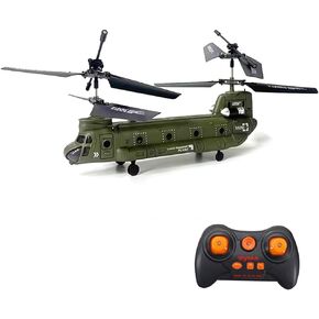 Remote Control Helicopter, S026H Military Transport RC Helicopter with Altitude Hold, One Key Take Off/Landing, LED Light, Low Battery Reminder, Gyro, RC Army Helicopter for Kids and Beginners
