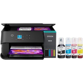 Epson Ecotank ET-2980 Wireless All-In-One Color Supertank Printer مع ما يصل إلى 3 سنوات من الحبر ، والدبابات القابلة لإعادة التعبئة ، مثالية للمنزل ، 15 جزء في المليون ، شاشة ملونة 1.44 بوصة ، طباعة تلقائية من الجوانب-أسود