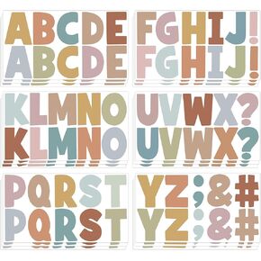 Letter Stickers Bulletin Board Letters 2.5Inch,186 Pcs Large Alphabet ABC Sticker for Classroom Wall Decor,Vinyl Self Adhesive Letters Stickers for Bulletin Board Mailbox Poster Home Window(Boho)