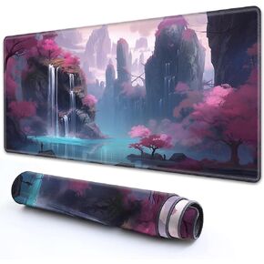 for MTG Playmat 35.5" x 19.7"(90cm x 50cm) Increase Thicken with High Elastic Non-Slip Rubber Base Sole for MTG Mat Magic Mat Card Playmat Magic Playmat Gaming Mouse Pad, Pink Cherry Blossom