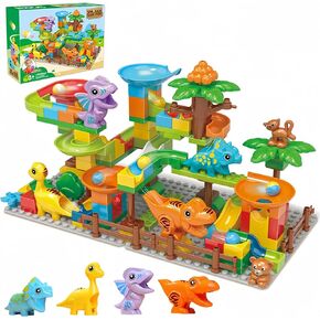 RAMBLE RAMBER BIG BAKES ، Montessori Learning Toy Toy Bricks Maze Puzzle Set Track Track Track متوافق مع العلامات التجارية الرئيسية ، 135 PCS Classic Big Toys for Kids 3،4،5،6،7،8+