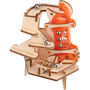 MarbleOcity Triple Play 4 Bar Link-Build A Wood Marble Machine-Tinkineer STEM KIT-للأعمار 9+