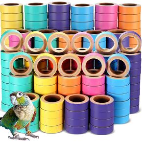 180 PCS 1.85 بوصة من ألعاب الطيور الدهنية للببغاوات للببغاوات من الورق المقوى لمضغ التمزيق لعب ألعاب الببغاء الخشبية للببغاء لوساطة ماكاو متوسطة وكبيرة