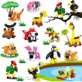 20pcs Animal Mini Building Build Forms Ford for Kids Return for Birthday Goodie Bag choudricer class toys toys small pinata pinata end of school year gift for student boy girl 4-8 8-12