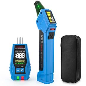 MESTEK Circuit Breaker Finder, Electrical Circuit Tracer Tool Kit with Integrated GFCI Outlet Tester, Works on AC 90-120V, Circuit Tester with Buzzer Alarm & Color LCD Display, Includes Carrying Case
