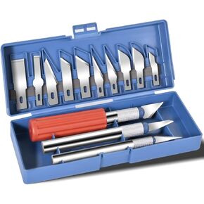 13-piece Precision Exacto Knife Set, including hobby and craft knives as well as blades, is the perfect choice for pumpkin carving, model making and DIY projects.