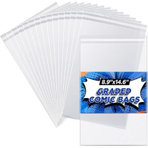 أكياس الكتب المصورة المصنفة - أكمام الكتاب الهزلي لألواح CGC و CBCS ، حزمة واقي الكتب المصورة الخالية من الأحماض.