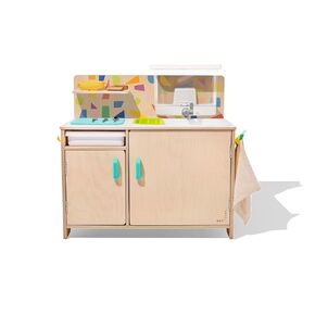 Loveververy ، The Real Life Play Kitchen ، Mosaic Backsplash ، Toy Kitchen مع مياه جارية ، بما في ذلك الملحقات ، هدية عيد ميلاد لمدة 18 شهرًا إلى 5 سنوات
