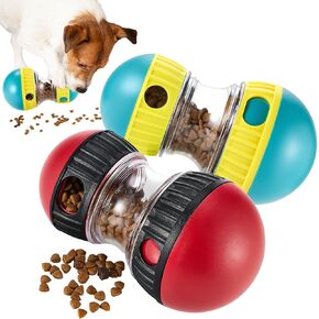 2 PCS Dog Puzzle Puzzle Toys Dog Treat Dispenser Rolling Food Dispensing Dispenser Puppy Puppy Progzer التغذية البطيئة للتدريب على مضغ كبير هدية للحيوانات الأليفة