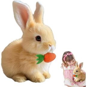 لعبة Bunny Plush التفاعلية ، Punny Pal مع جزر ، يمكن المشي والتحدث ، مع الحركات النابضة بالحياة ، والقفزات ، وتراعش آند ويجلز ، وهدية عيد الفصح (Longhair/Brown)