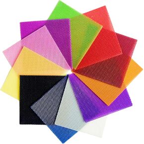 12 PCS 8 "x8" ورقة شمع العسل لشموع صنع شمع العسل الطبيعية للشموع المتداول