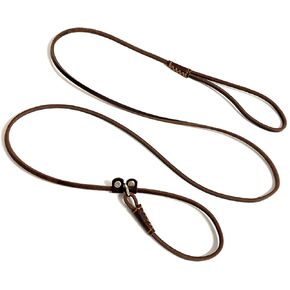 Guiding Star Leather Slip Leads for Dogs Leather Slip Leash for Small Dogs Leather Dog Leash Training Leash for Puppy Small Medium Dogs (6Ft*1/5in, Black)