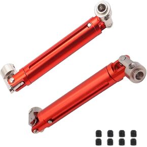ترقيات عمود محرك عالمي من الصلب 105-150 مم لـ 1/10 Redcat Gen7 Gen8 Axial SCX10 SCX10-II/PRO D90 RC Crawler Parts 2PCs/Set (Red)