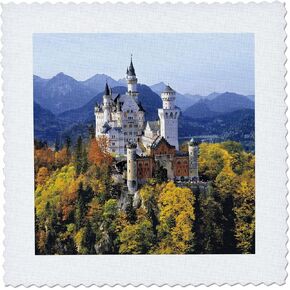 3Drose QS_81792_4 قلعة Neuschwanstein ، بافاريا ، ألمانيا EU10 RER0071 RIC Ergenbright Squar