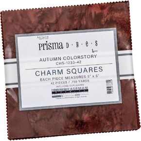 Lunn Studios Artisan Batiks Prisma Dyes Autumn 42 5-inch Squares Pack Robert Kaufman CHS-1233-42, Assorted