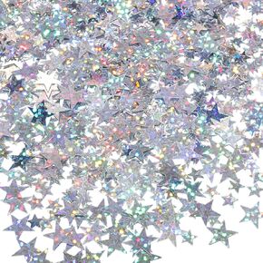 الفضة الثلاثية الأبعاد النجوم الصغيرة النجوم اللامعة Confetti 3mm النجوم Confetti ليزر الترتر بريق الحرف لزخرفة الحفلات ، الحرف اليدوية ، فنية الأظافر الممتازة ، فن الجسم