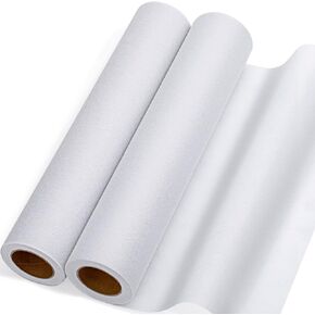 2 Pcs Lightweight Interfacing Fabric for Sewing: 11.6" x 15 yd Iron On Non-Woven Fusible Interfacing Fusible Interfacing for Sewing Supplies for Bags Dress Collars DIY Crafts（White+Black）