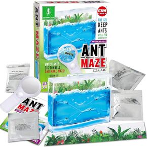 Science Ant Farm Kit for Live Ants, FunKidz Ant Colony Habitat Kit for Kids Gel Bug Terrarium House Watch Ants Dig Tunnels Entomology Learning Toys for Boys Gift