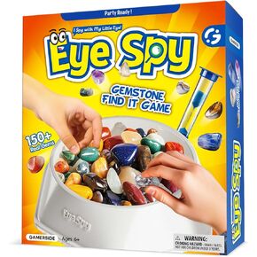 Gamerside Rocks Bingo Board Games - 150+ Rock Collection Gemstones for Kids ، Educational STEM Learning Toys Mets ، لعبة لوحة عائلة تفاعلية للأطفال الذين تتراوح أعمارهم بين 6+