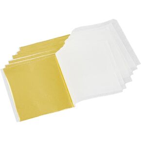 300pcs مستطيل الأظافر فن الذهب أوراق الذهب صياغة صفائح رقائق الذهب
