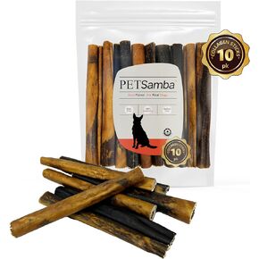 6-Inch Beef Collagen Sticks for Dogs [10-Pack] – Long-Lasting Natural Chew – Highly Digestible & Protein-Rich Alternative to Bully Sticks – Supports Joint & Dental Health