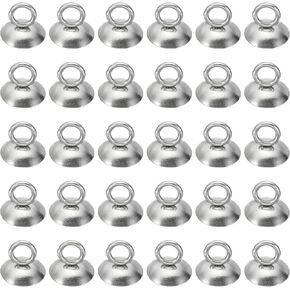 CATIKIL BEAD CAPS ، 100 PCS BEAD CAP CAP BENDANT FELDANT Stainnable Bead End Cap Cap Caps مع حلقة