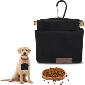 1PCS Dog Treat Pouch ، Portable Puppy Dog Training Bag ، حقيبة مصغرة خالية من المشي مع Carabiner ، جيب تغذية للوجبات الخفيفة للحيوانات الأليفة ، موزع طعام للحيوانات الأليفة للسفر أو الاستخدام في الهواء الطلق