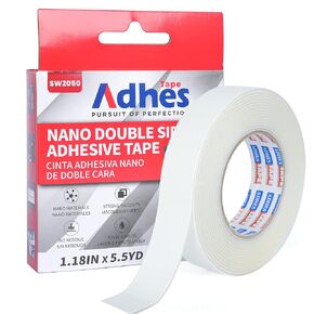 ADHES Nano Double Sided Tape Mounting Tape,30mm X 5m,Tearable Reusable Heavy Duty Strong Adhesive for Home,Office,Wall,Carpet,Photos
