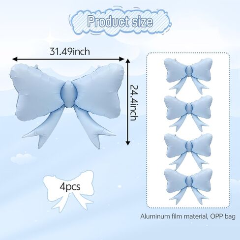 4pcs palloons jumbo الشريط المتضخم coquette القوس البالونات القوس الحزب coquett in Kuwait