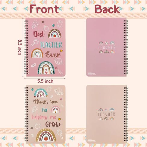 2 Pack A5 دفاتر دوامة المعلم ، التدريس هو عمل القلب يحكمه مجلة المكتب المكتبية الدفات الدفاتر المدارس. in Kuwait