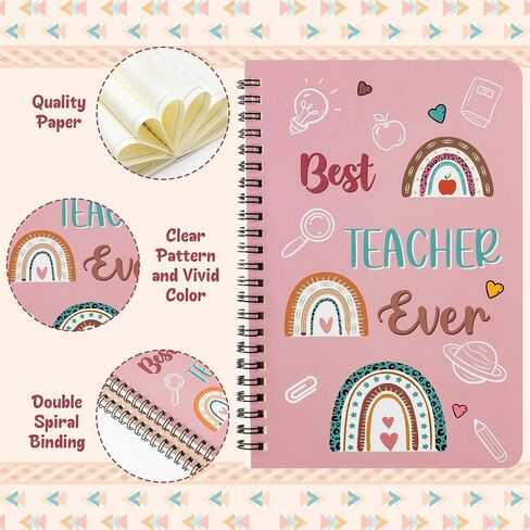 2 Pack A5 دفاتر دوامة المعلم ، التدريس هو عمل القلب يحكمه مجلة المكتب المكتبية الدفات الدفاتر المدارس. in Kuwait
