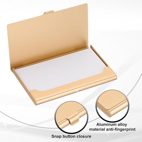 PATIKIL Business Card Holder, 10Pcs Aluminum Metal Card Case Professional Pocket Card Holder for Name Card Credit Card, Golden in Kuwait