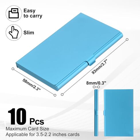 PATIKIL Business Card Holder, 10Pcs Aluminum Metal Card Case Professional Pocket Card Holder for Name Card Credit Card, Golden in Kuwait