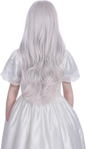 شعر مستعار وردي للأطفال طويل وردي فاتح شعر مستعار طويل مموج ومجعد شعر مستعار للأطفال وردي فاتح شعر مستعار للفتيات الصغيرات باللون الوردي الجزء الأوسط شعر مستعار صناعي طبيعي مع غطاء شعر مستعار in Kuwait