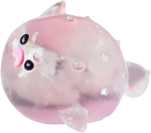 Cute Animals Taba Squishy Toys for Kids & Adults – Kawaii Stress Relief Fidget Sensory Toys, Soft Silicone Squeeze Gifts for Children, Teens, and Adults (Transparent Pufferfish) in Saudi Arabia