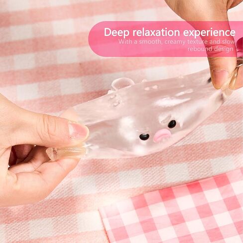 Cute Animals Taba Squishy Toys for Kids & Adults – Kawaii Stress Relief Fidget Sensory Toys, Soft Silicone Squeeze Gifts for Children, Teens, and Adults (Transparent Pufferfish) in Saudi Arabia