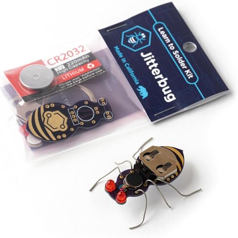 jitterbug لحام مجموعة | مشاريع إلكترونيات DIY للمبتدئين | STEM Practice Science Project | لوحات دائرة محرك الاهتزاز الإلكترونية مع البطارية in Kuwait