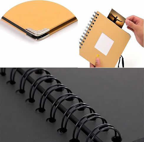 Photo Album Scrapbook,40 Pages(7 x 7 Inch) DIY Memory Book with Photo Album Scrapbook Decorations Kit for Album Memory Book Wedding, Anniversary Family,Family Memories (Black) in Saudi Arabia